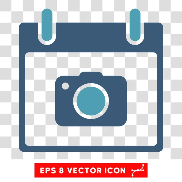 Appareil Photo Calendrier Jour Eps Icône vectorielle — Image vectorielle