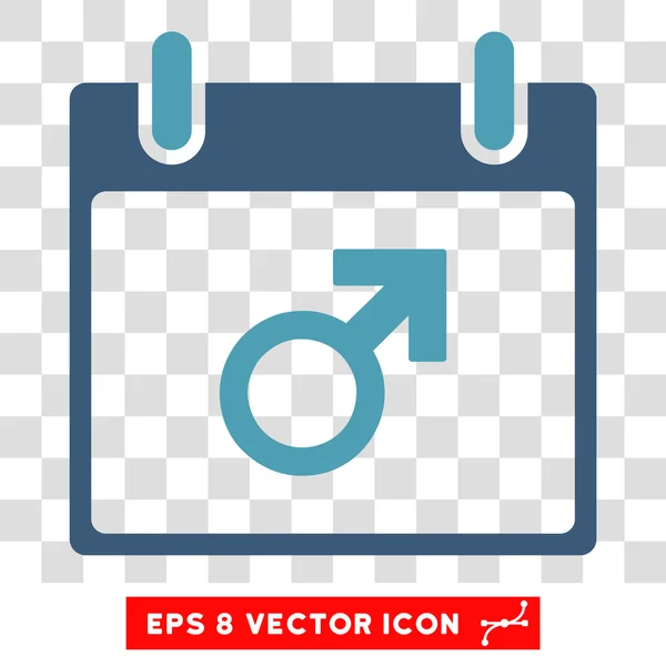 Marte símbolo masculino calendário dia Eps vetor ícone — Vetor de Stock