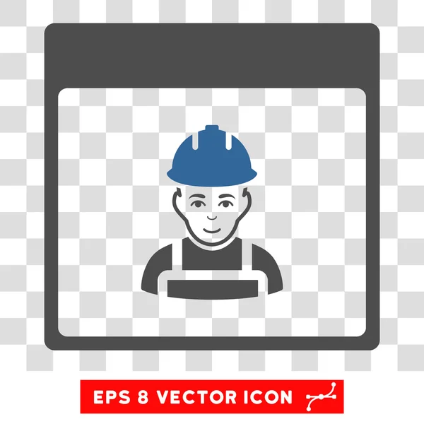 Página de Calendário do Trabalhador Eps Vector Icon — Vetor de Stock