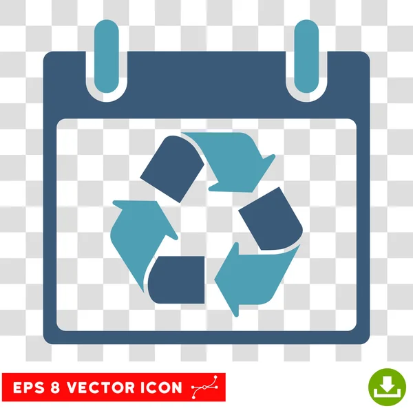Reciclare Calendar Ziua Eps Vector Icon — Vector de stoc