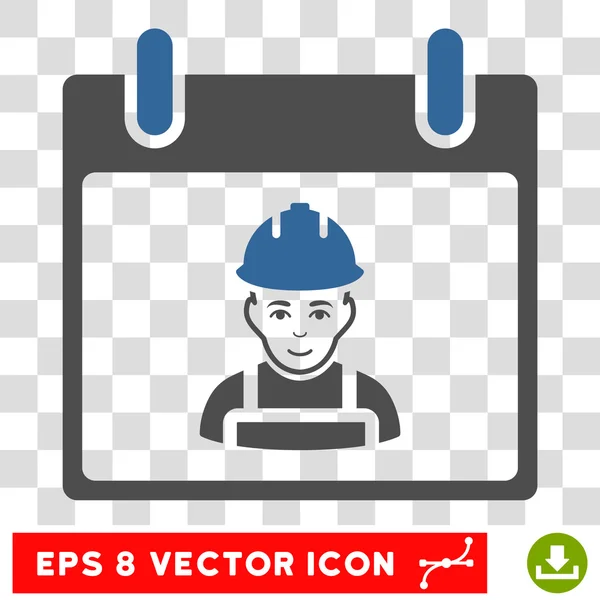 Dia do calendário do trabalhador Eps Vector Icon —  Vetores de Stock
