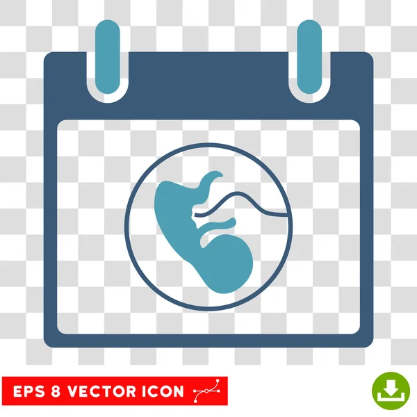 Embryo Kalendertag eps Vektorsymbol — Stockvektor