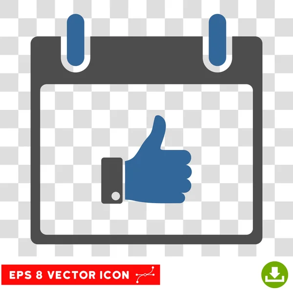 Thumb Up Mão Calendário Dia Eps Vector Ícone — Vetor de Stock