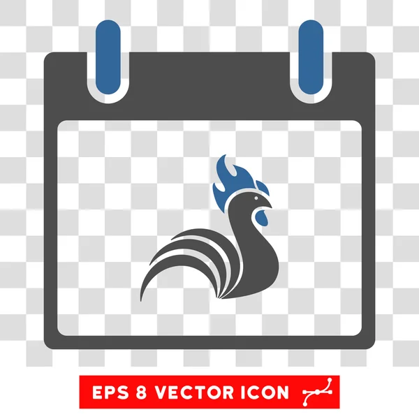 Galo Calendário Dia Eps Vector Icon — Vetor de Stock