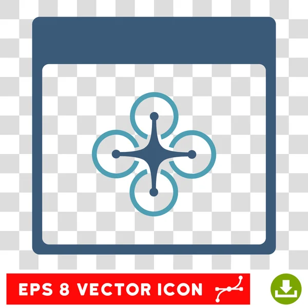 Air Copter Calendário Página Eps Vector Icon — Vetor de Stock