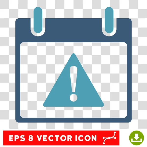 Warning Calendar Day Eps Vector Icon — Stock Vector