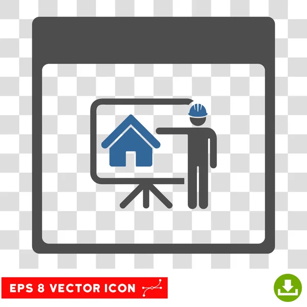 Développeur immobilier Calendrier Page Eps Icône vectorielle — Image vectorielle