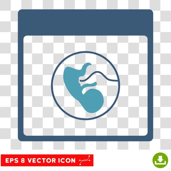Calendrier des embryons humains Page Eps Icône vectorielle — Image vectorielle