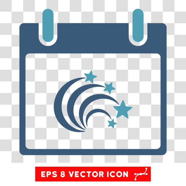 Fogos de artifício festivos Calendário Dia Eps Vector Icon — Vetor de Stock