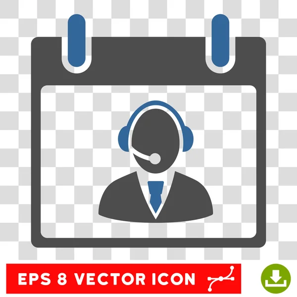 Recepção Operador Calendário Dia Eps Vector Icon —  Vetores de Stock