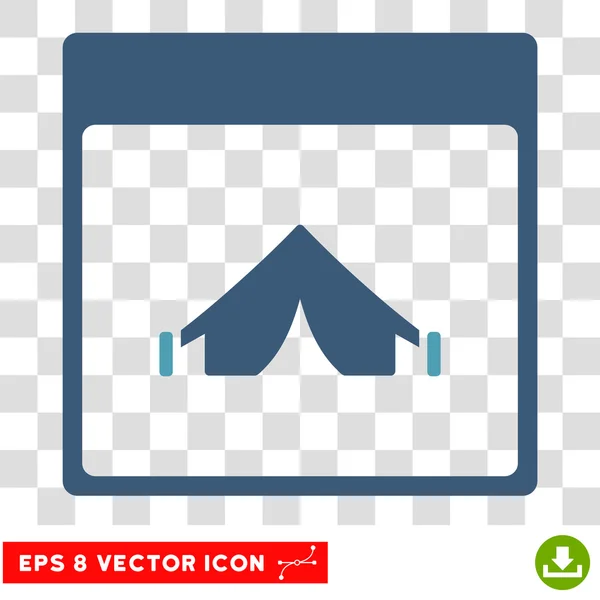 Camping kalenderikonen sida Eps vektor — Stock vektor