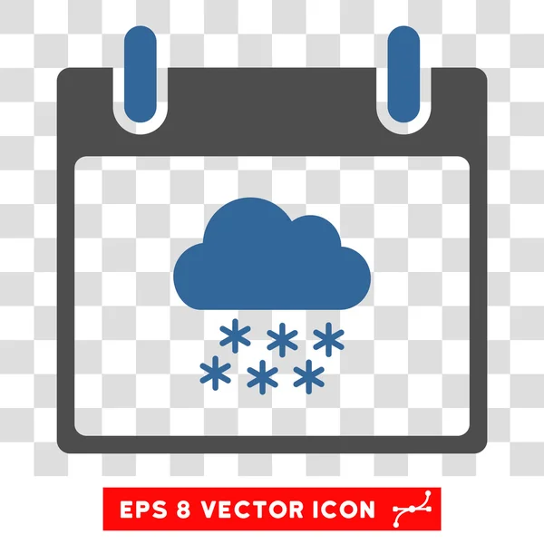 Nube de nieve Calendario Día Eps Vector icono — Vector de stock