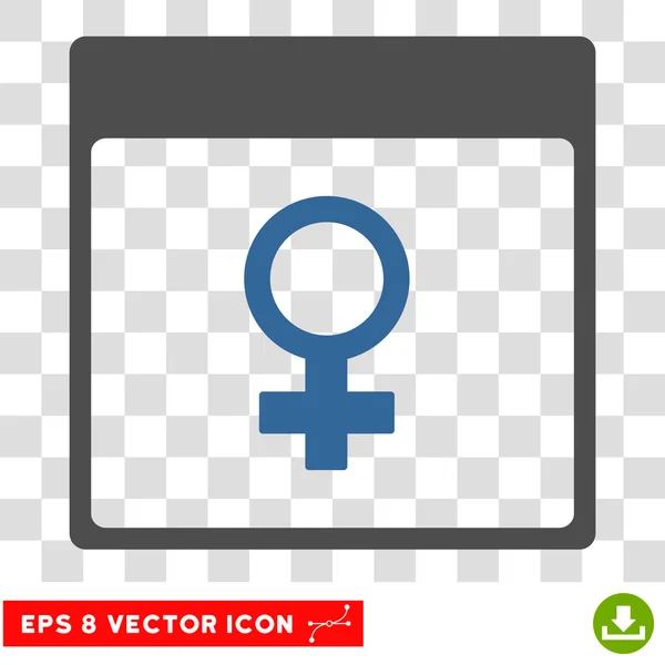 Venus Calendario de símbolos femeninos Página Eps Vector Icono — Archivo Imágenes Vectoriales
