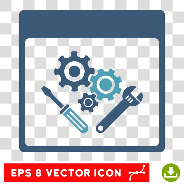 Herramientas de engranaje Calendario Página Eps Vector Icono — Vector de stock