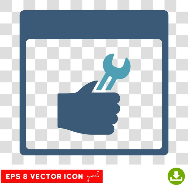 Service de clé Calendrier des mains Page Eps Icône vectorielle — Image vectorielle