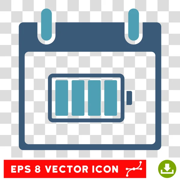Calendrier de la batterie Jour Eps Icône vectorielle — Image vectorielle