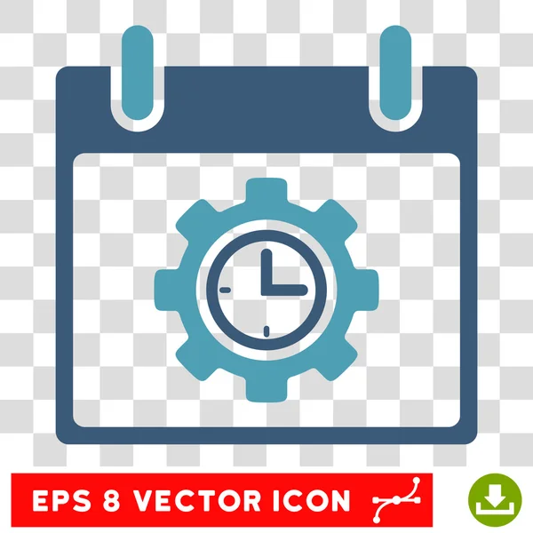 Tiempo Engranaje Calendario Día Eps Vector Icono — Vector de stock