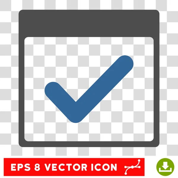 Het pictogram van de pagina Eps Vector van de kalender van het geldige dag — Stockvector