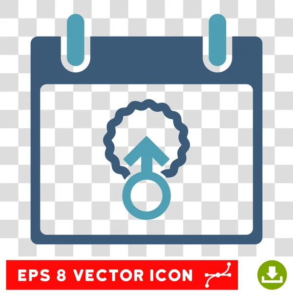 Día del calendario de penetración celular Eps Vector Icono — Vector de stock