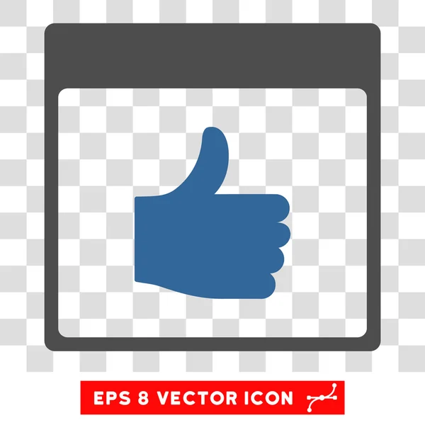 Thumb Up Calendar Page Eps Vector Icon — Stock Vector