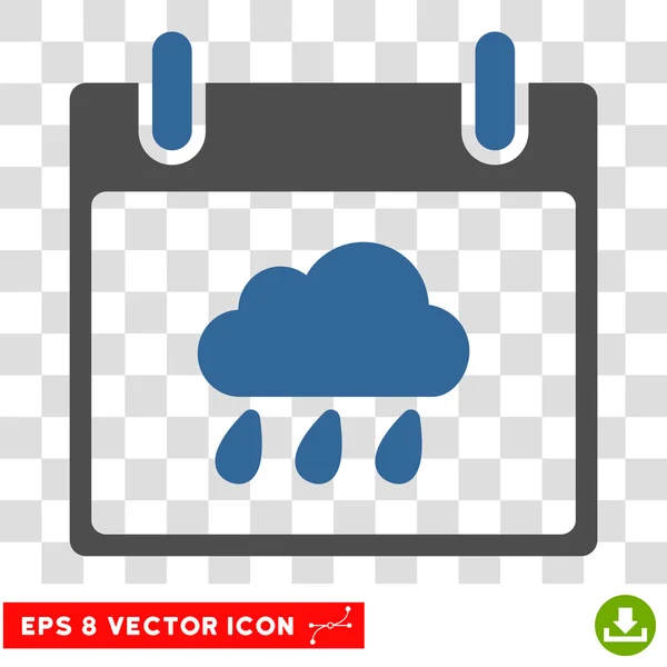 Jour de calendrier nuage de pluie Eps Icône vectorielle — Image vectorielle