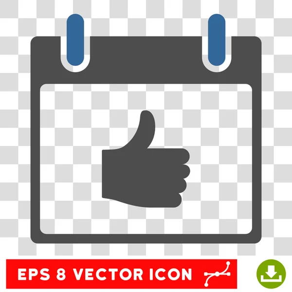 Thumb Up Calendar Day Eps Vector Icon — Stock Vector