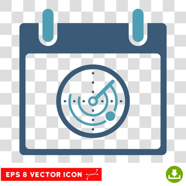 Radar Kalender Tag eps Vektor-Symbol — Stockvektor