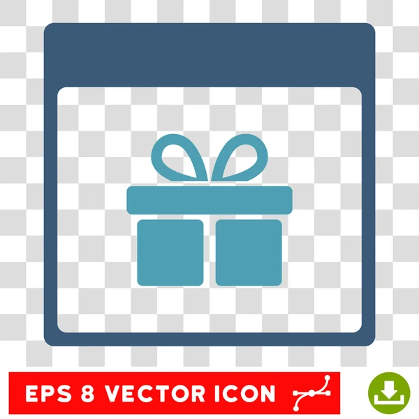 Present Box Calendar Page Eps Vector Icon — Stock Vector