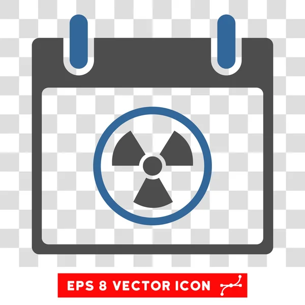 Radioactive Calendar Day Eps Vector Icon — Stock Vector