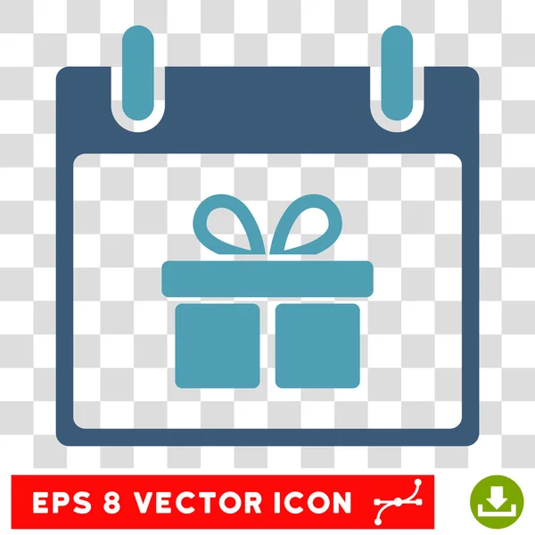 Gift Box Calendar Day Eps Vector Icon — Stock Vector