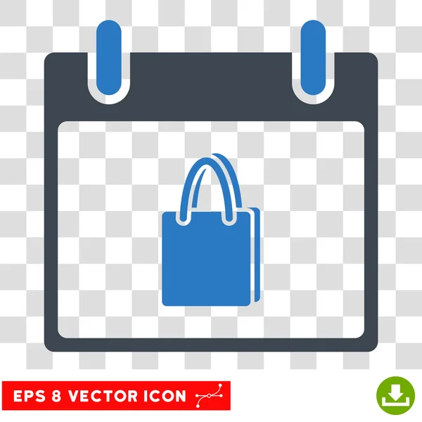 Einkaufstasche Kalender Tag eps Vektor-Symbol — Stockvektor