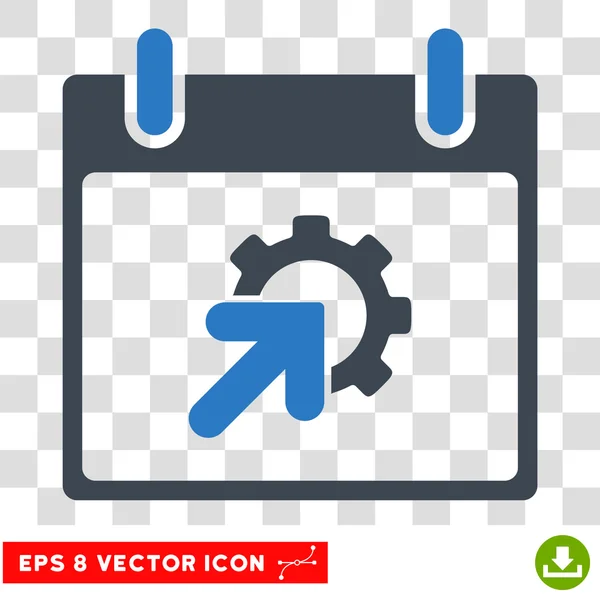 Getriebe Integration Kalender Tag eps Vektor-Symbol — Stockvektor