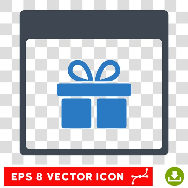 Present Box Calendar Page Eps Vector Icon — Stock Vector