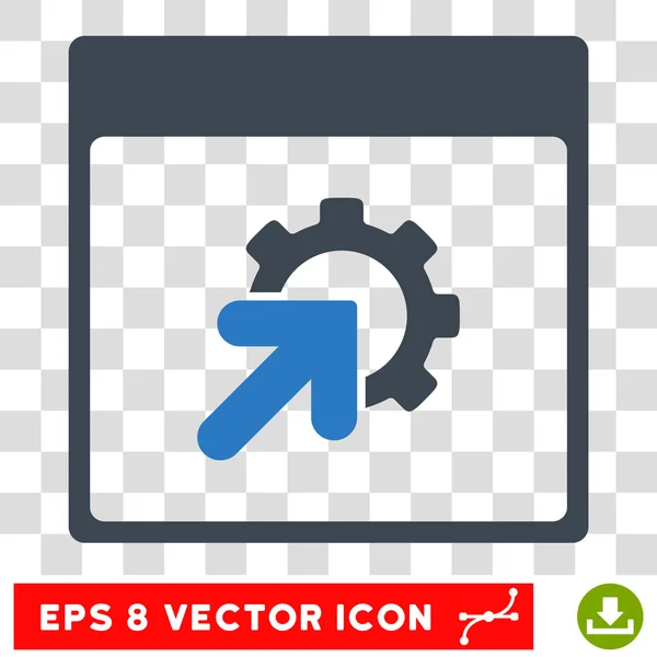 Página de calendário de integração de engrenagens Eps Vector Icon —  Vetores de Stock