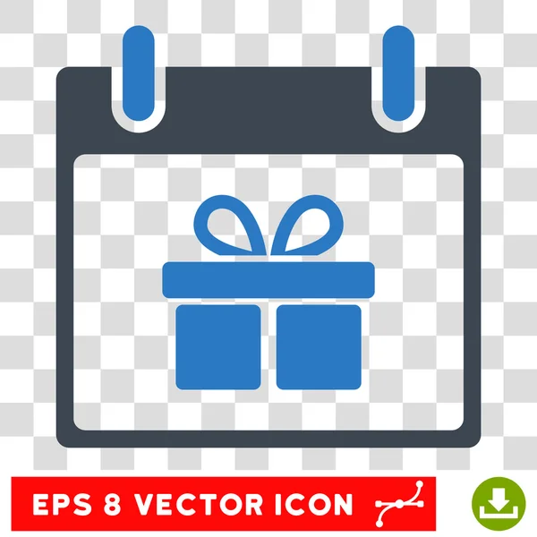 Gift Box Calendar Day Eps Vector Icon — Stock Vector