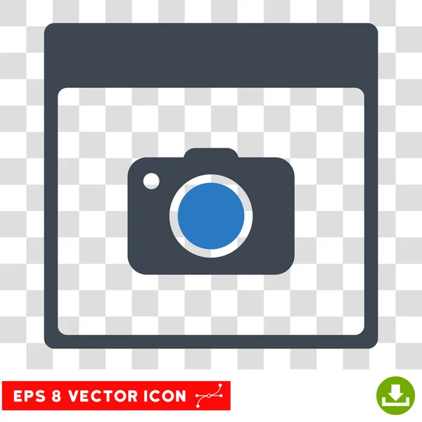 Foto Câmera Calendário Página Eps Vector Icon — Vetor de Stock