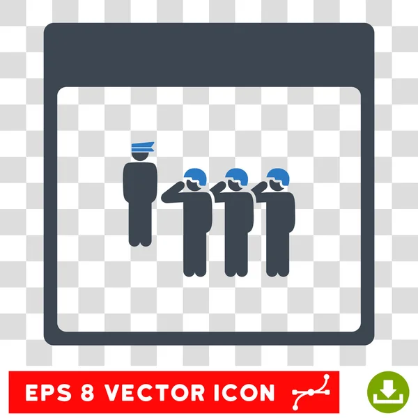 Calendrier de l'escouade de l'armée Page Eps Vector Icon — Image vectorielle