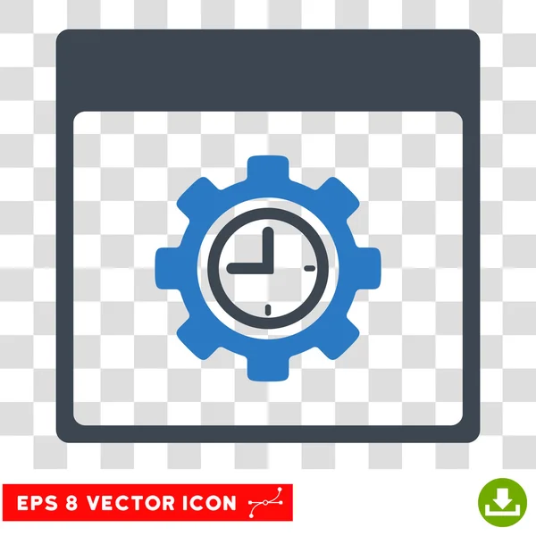 Configurazione dell'orologio Calendario ingranaggi Pagina Icona vettoriale Eps — Vettoriale Stock