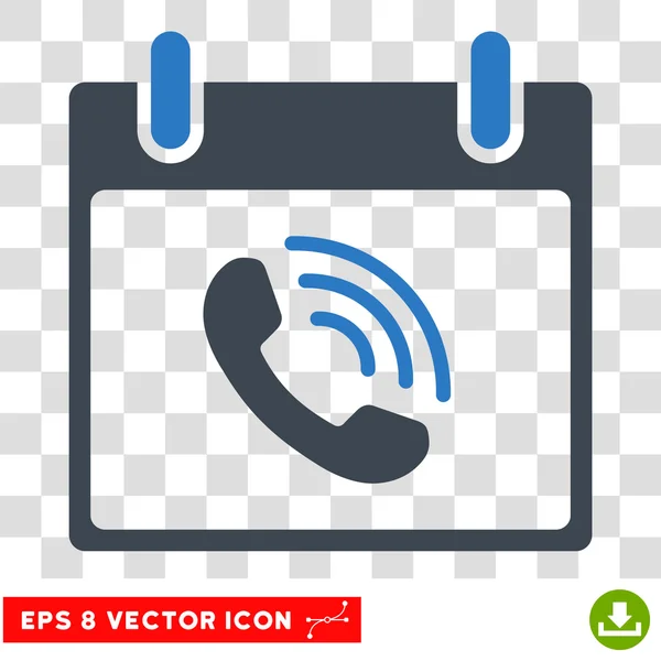 Telefone Chamada Calendário Dia Eps Vector Ícone — Vetor de Stock