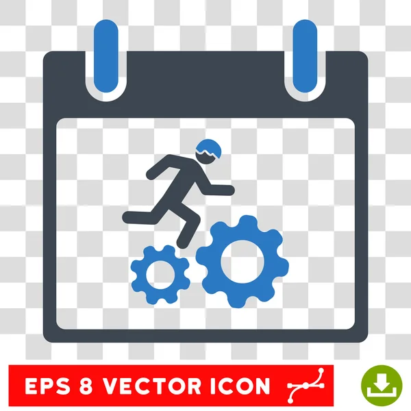 Running worker kalender tag eps vektorsymbol — Stockvektor