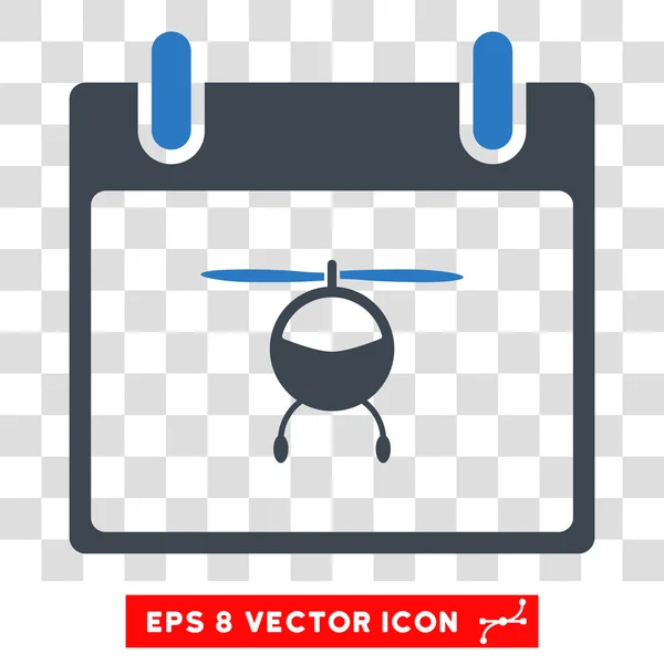 Вертолетный календарь день Eps векторная икона — стоковый вектор