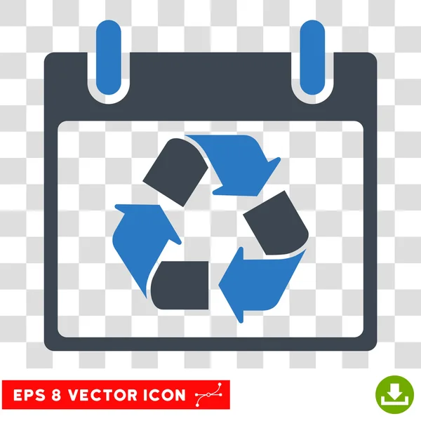 Recycle Calendar Day Eps Vector Icon — Stock Vector