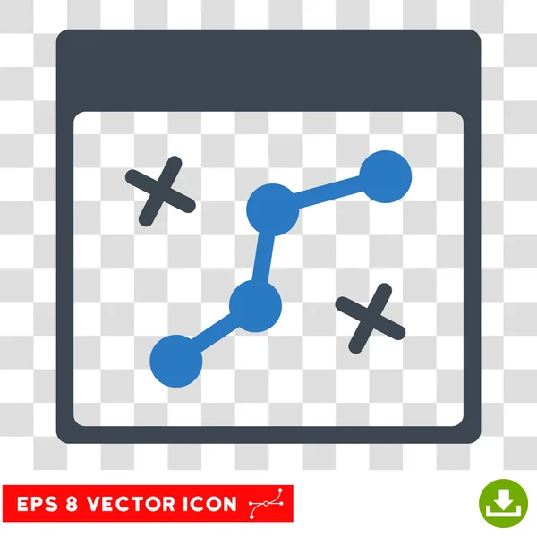 Camino Puntos Calendario Página Eps Vector Icono — Vector de stock