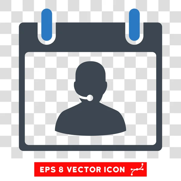 Call Center Manager Kalender Tag eps Vektor-Symbol — Stockvektor