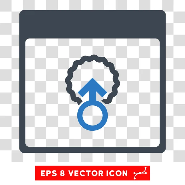 Página do Calendário de Penetração Celular Eps Vector Icon — Vetor de Stock
