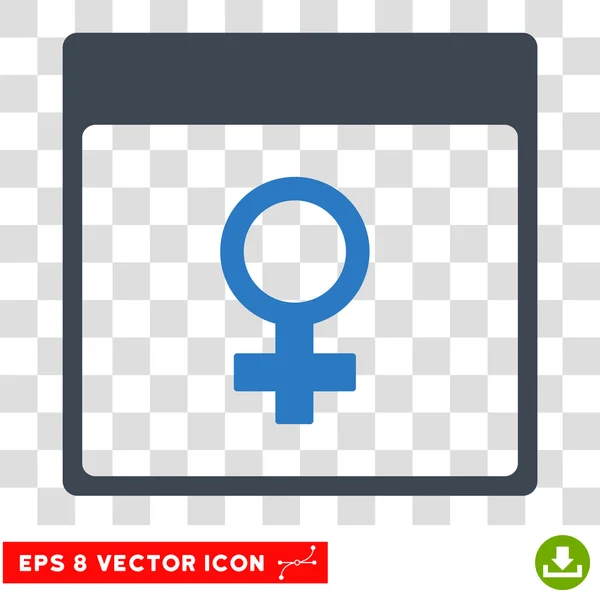 Αφροδίτη θηλυκό σύμβολο εικονίδιο διανυσματικών Eps σελίδα ημερολογίου — Διανυσματικό Αρχείο
