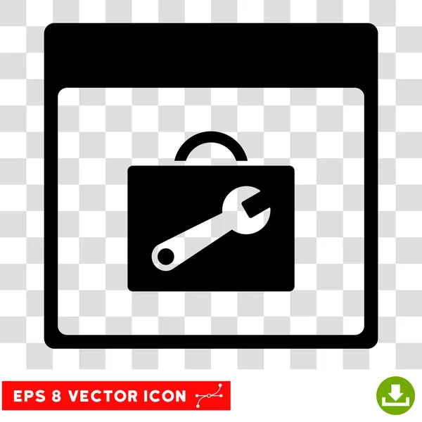 Toolbox Calendar Page Eps Vector Icon — Stock Vector