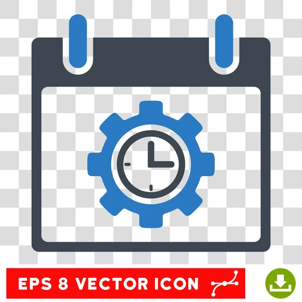 Zeit Getriebe Kalender Tag eps Vektor Symbol — Stockvektor