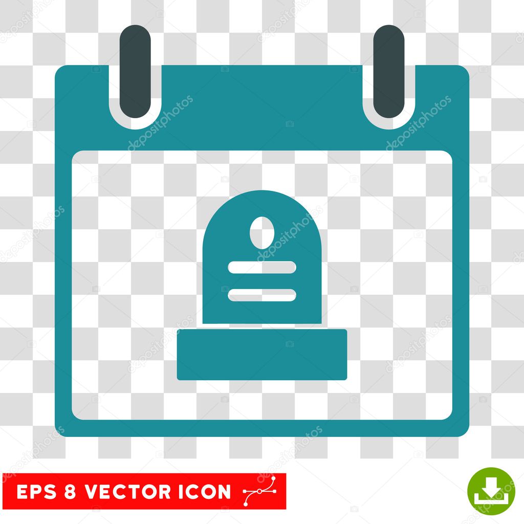 Rip Monument Calendar Day Eps Vector Icon — Stock Vector © ahasoft