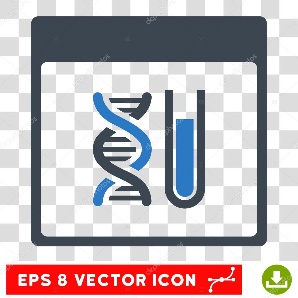 DNA Analysis Calendar Page Eps Vector Icon